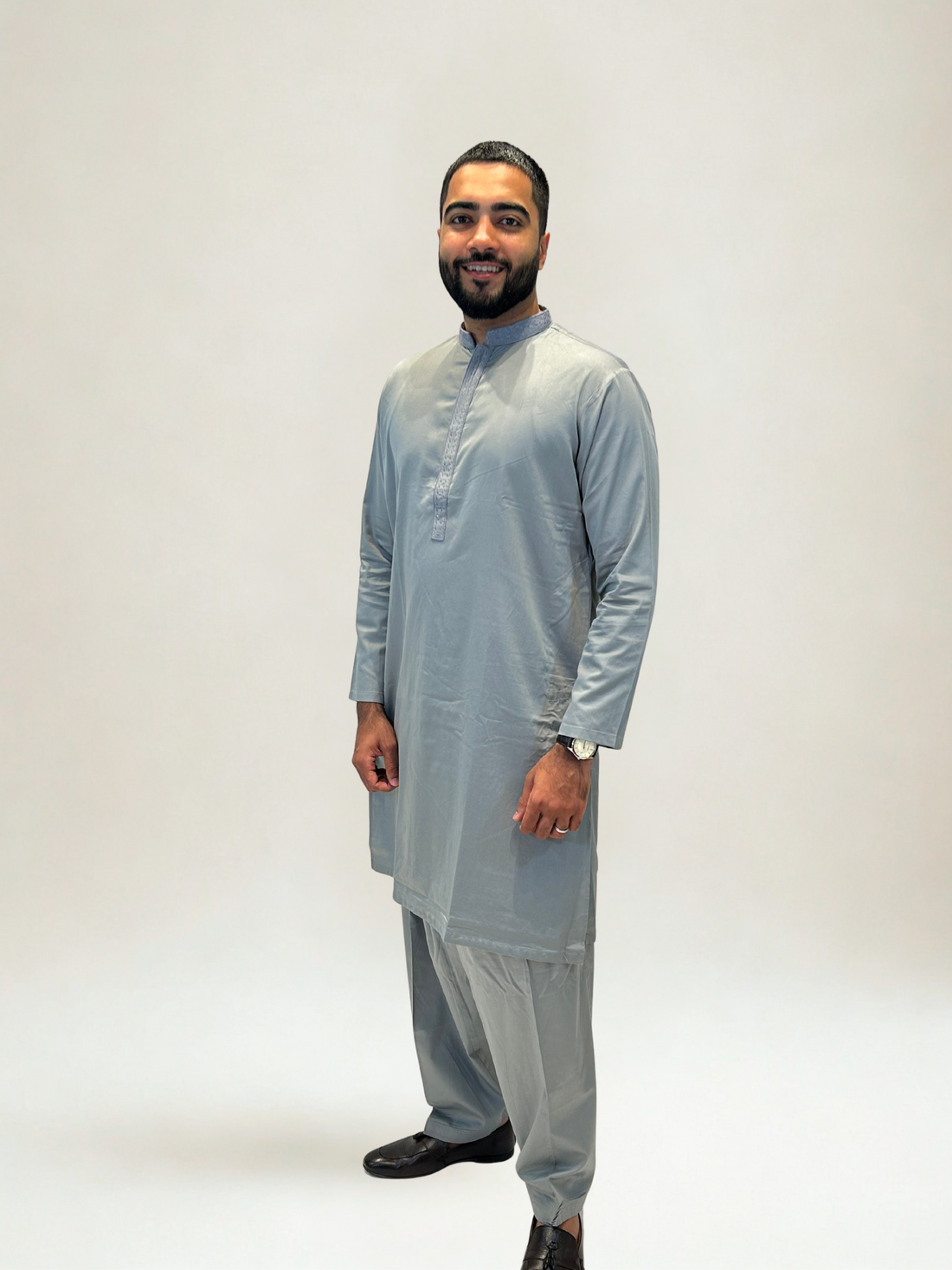 Grey Kurta Shalwar Set